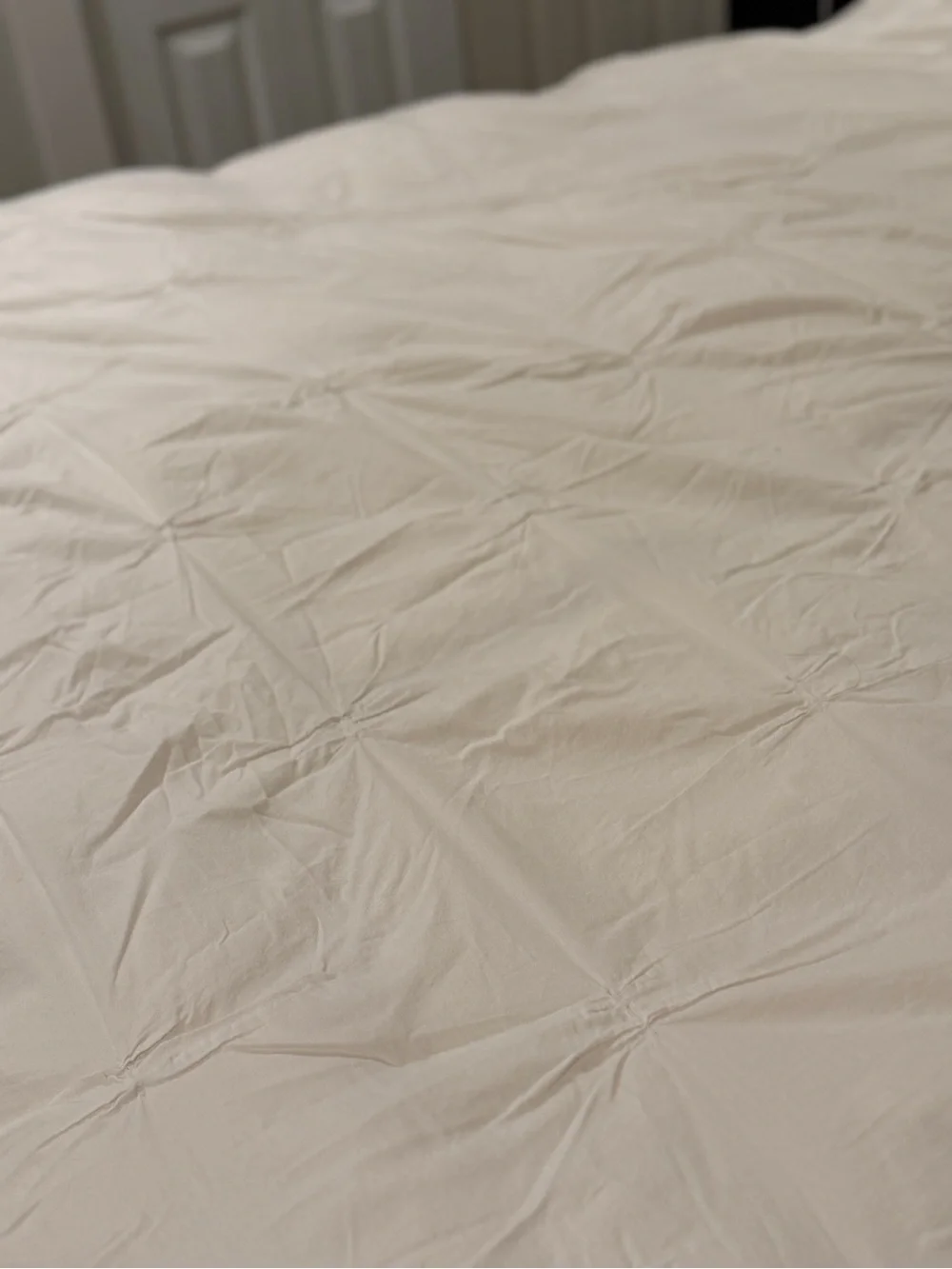 West Elm Cotton Pintuck Duvet Cover – Twin/Twin XL, White